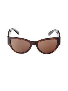 Овальные солнцезащитные очки 55MM Versace, цвет Havana