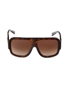 Прямоугольные солнцезащитные очки 58MM Dolce&amp;Gabbana, цвет Havana