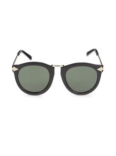 Овальные солнцезащитные очки Harvest 51MM Karen Walker, черный