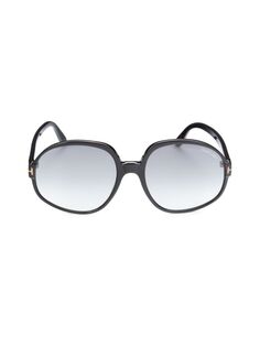Овальные солнцезащитные очки 61MM Tom Ford, черный