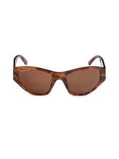 Солнцезащитные очки «кошачий глаз» 54 мм Balenciaga, цвет Havana