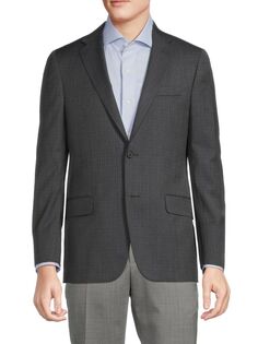 Текстурированный шерстяной пиджак Milburn II II Hickey Freeman, серый