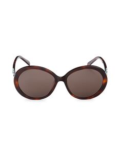 Овальные солнцезащитные очки 58MM Emilio Pucci, цвет Havana