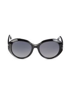 Овальные солнцезащитные очки 55MM Longines, черный