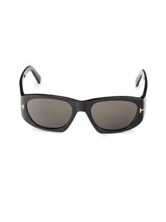 Овальные солнцезащитные очки 53MM Tom Ford, черный