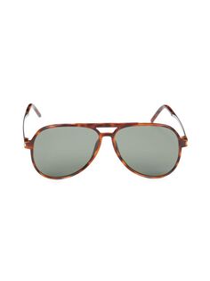 Солнцезащитные очки-авиаторы 59MM Saint Laurent, цвет Havana