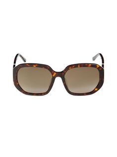 Солнцезащитные очки Karly 57MM с геометрическим рисунком Jimmy Choo, цвет Havana