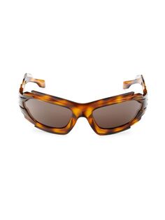Прямоугольные солнцезащитные очки 62MM Burberry, цвет Havana Brown