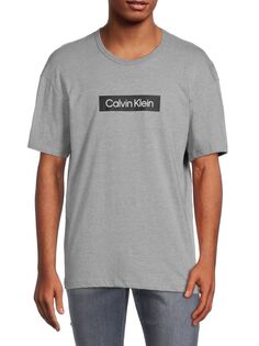 футболка с логотипом Calvin Klein, серый