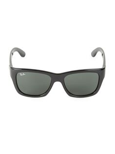 Однотонные прямоугольные солнцезащитные очки 53MM Ray-Ban, черный