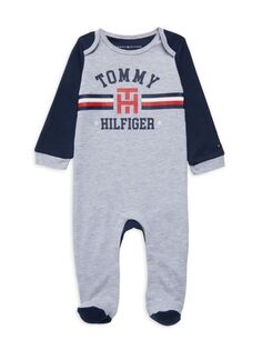 Футболка с графическим логотипом для маленьких мальчиков Tommy Hilfiger, серый