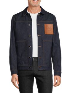 Джинсовая куртка с контрастными швами Karl Lagerfeld Paris, синий