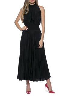Платье миди со складками и блузкой Marina Marina, черный