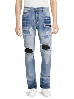 Светлые потертые джинсы с высокой посадкой Evolution In Design, цвет Ice Blue