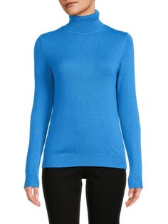 Кашемировый свитер с высоким воротником Amicale, синий