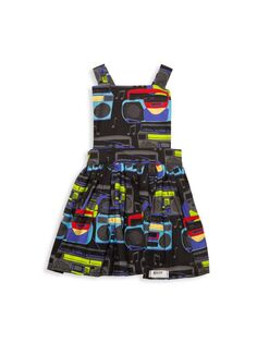 Платье-сарафан Boom Box для маленьких девочек и маленьких девочек Worthy Threads, черный