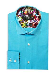 Классическая рубашка Valencia классического кроя Masutto, синий