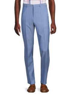 Классические брюки из натуральной шерсти Hugo, синий