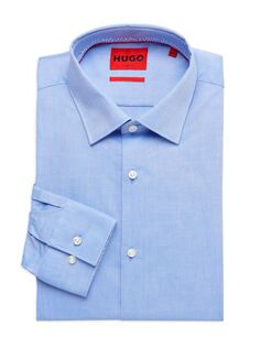 Классическая рубашка приталенного кроя Koey Easy Iron Hugo, синий