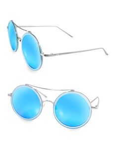 Круглые солнцезащитные очки XO 50MM Aqs, синий