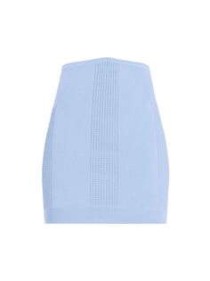 Мини-юбка смешанной вязки с пуантами Herve Leger, синий Hervé Léger