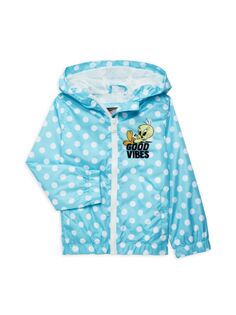 Куртка Твити для маленькой девочки в горошек Members Only, синий