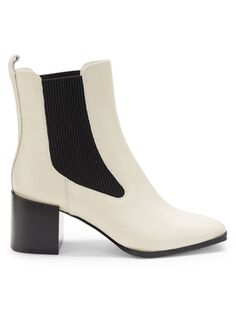 Кожаные ботинки челси Darxi на блочном каблуке Bcbgeneration, цвет Ivory Multicolor