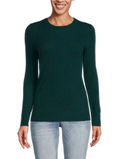 Кашемировый свитер с круглым вырезом Saks Fifth Avenue, цвет Jade