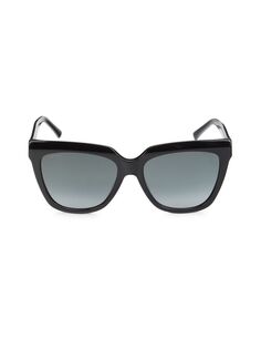 Квадратные солнцезащитные очки Julie 55MM Jimmy Choo, цвет Jet Black