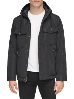 Практичная куртка с капюшоном Kenneth Cole, черный