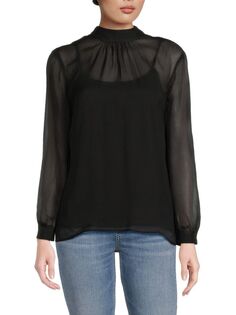 Прозрачная блузка с текстурой Lonne J.Mclaughlin, черный