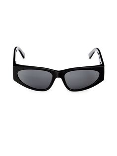 Прямоугольные солнцезащитные очки 56MM Sportmax, черный