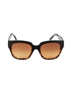 Прямоугольные солнцезащитные очки 65MM Tod&apos;S, черный Tod’S
