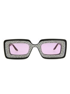 Прямоугольные солнцезащитные очки 49MM Gucci, черный