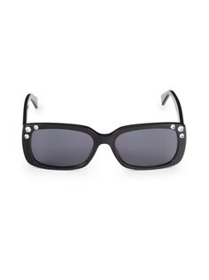 Прямоугольные солнцезащитные очки 56MM Moschino, черный