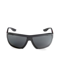 Прямоугольные солнцезащитные очки 70MM Prada, черный