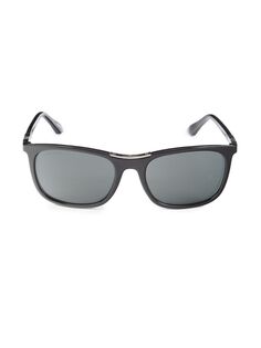 Прямоугольные солнцезащитные очки в D-образной оправе 58MM Longines, черный