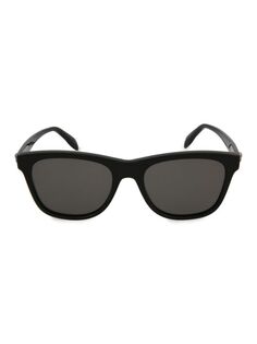 Прямоугольные солнцезащитные очки 54MM Alexander Mcqueen, черный