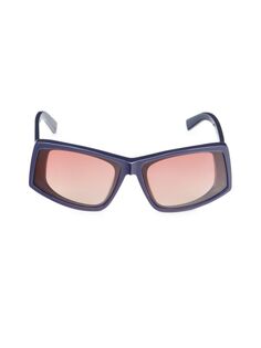 Прямоугольные солнцезащитные очки 63MM Sportmax, синий