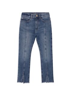 Прямые джинсы Emie с высокой посадкой для девочек Dl1961 Premium Denim, синий