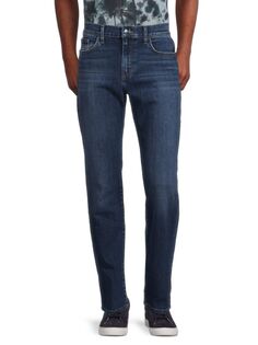 Прямые и узкие джинсы Brixton с высокой посадкой Joe&apos;S Jeans, синий