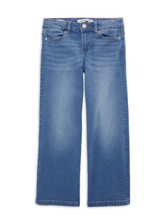 Широкие джинсы для девочек Calvin Klein, цвет Laguna Blue