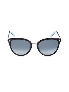 Солнцезащитные очки «кошачий глаз» 53MM Kate Spade New York, черный