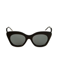 Солнцезащитные очки «кошачий глаз» 52 мм Thom Browne, черный