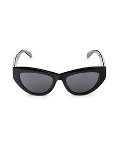 Солнцезащитные очки «кошачий глаз» 53MM Moncler, черный