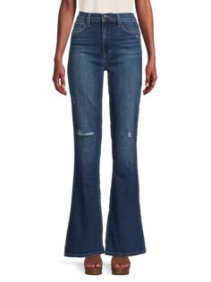 Темные расклешенные джинсы со средней посадкой Joe&apos;S Jeans, цвет Laticia