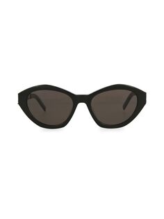 Солнцезащитные очки «кошачий глаз» 54 мм Saint Laurent, черный
