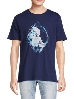 Классическая футболка с графическим рисунком Robert Graham, темно-синий