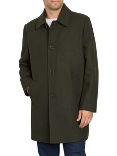 Фактурное пальто из смесовой шерсти Sam Edelman, цвет Moss Twill
