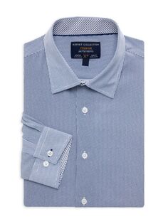 Классическая рубашка узкого кроя, растягивающаяся в четырех направлениях Report Collection, темно-синий